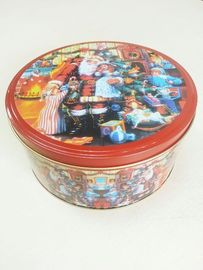 中国 カバー/ふたが付いている多彩な絵画錫キャンデーの容器のブリキ箱 サプライヤー