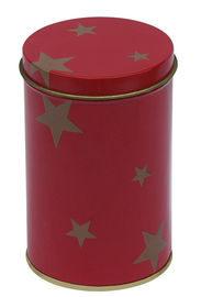 中国 赤い色の錫の茶小さなかん、円形の茶錫箱との Dia72 x 112hmm サプライヤー