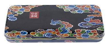 中国 CMYK の印刷を用いる注文の鉛筆の錫箱、多彩な金属の筆箱 サプライヤー