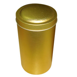 中国 特別な金色によって塗られる錫の茶小さなかん、丸型箱 サプライヤー