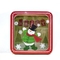 正方形のクッキーが装飾的な窓の休日と錫メッキする空のクリスマスの錫のギフト用の箱はふたによって錫メッキする サプライヤー
