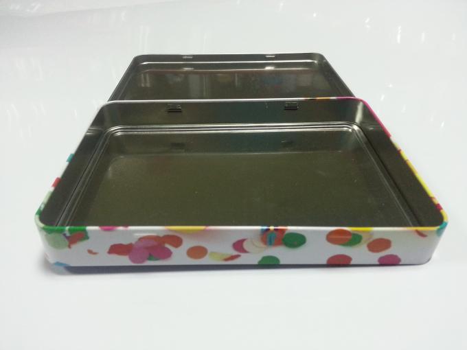 よい印刷キャンデーの錫箱、花が付いている甘い錫の容器