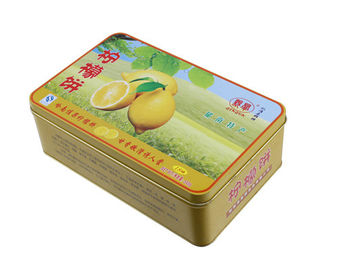中国 レモン ケーキの錫箱、CYMKは金属の容器の食糧を等級別にしました0.23mmを印刷しました サプライヤー