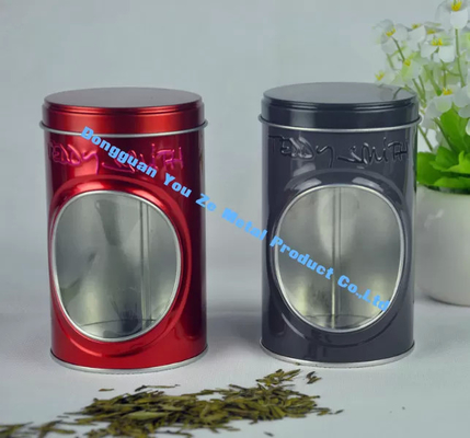 貯蔵の装飾的な缶のための窓型の錫の容器が付いている空のギフトの錫のディスプレイ・ケース サプライヤー
