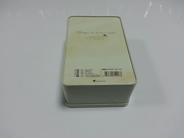 ケーキ、0.23mm のブリキのための継ぎ目が無い着色された錫キャンデーの容器の金属の正方形の箱 サプライヤー